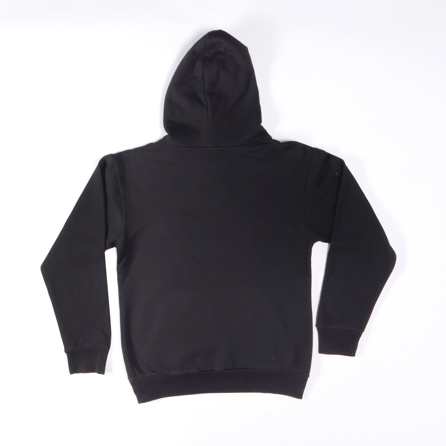 Back side of hoodie is plain black.