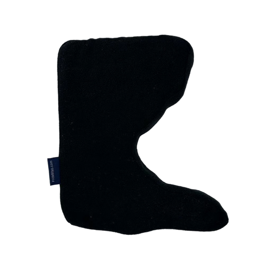 Back of dog toy is plain black. 